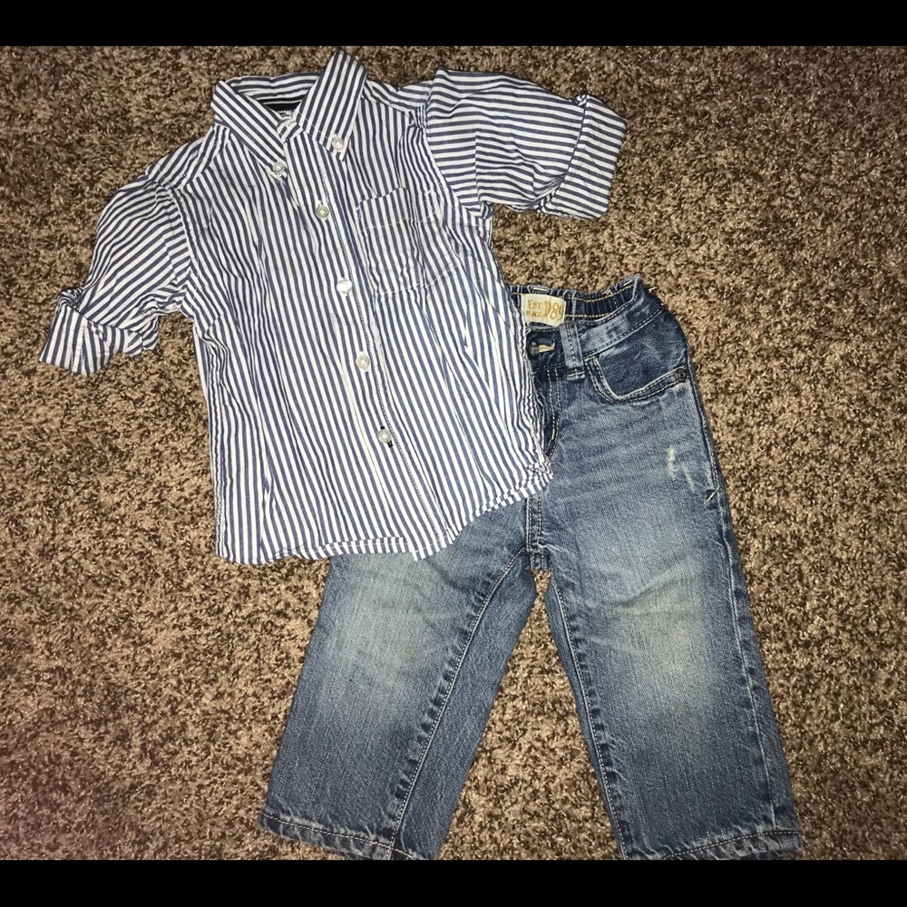 Jeans with Polo Shirt